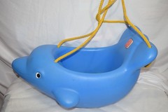 Step2 Step 2 Two Dolphin Swing Blue Toddler HTF GUC