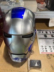 Used –Iron Man Blue Mask Cosplay AUTOKING MK5 1:1 Helmet Wearable Voice-control