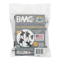 BMC Classic Marx Civil War Cavalry – 16pc Charcoal Gray Plastic Figure Playset