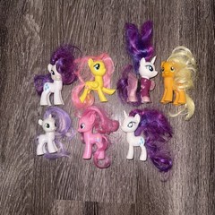 My Little Pony G4 Lot of 7 Figures Pinkie Pie Rarity Fluttershy Applejack MLP