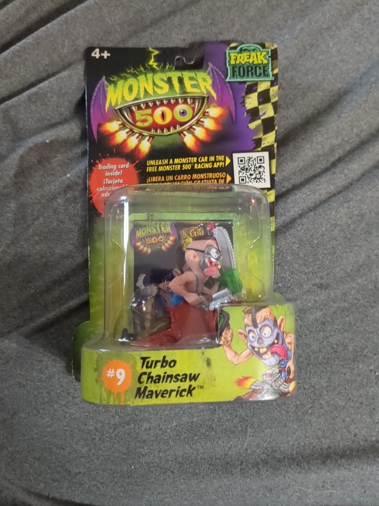 Monster 500 Freak Force Turbo Chainsaw Maverick #9 Car & Card New Box Damaged