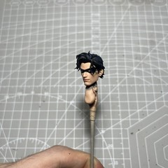 1/12 Painted Nightwing Robin Black Mask Head Sculpt Fit Mcfarlane Action Figure