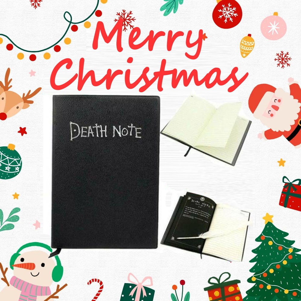 Goldenvalueable Anime Death Note Cosplay Notebook with Feather Pen and Bookmark