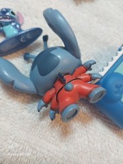 Disney Stitch Figure Lot Of 5 Metal, Rubber, Plastic
