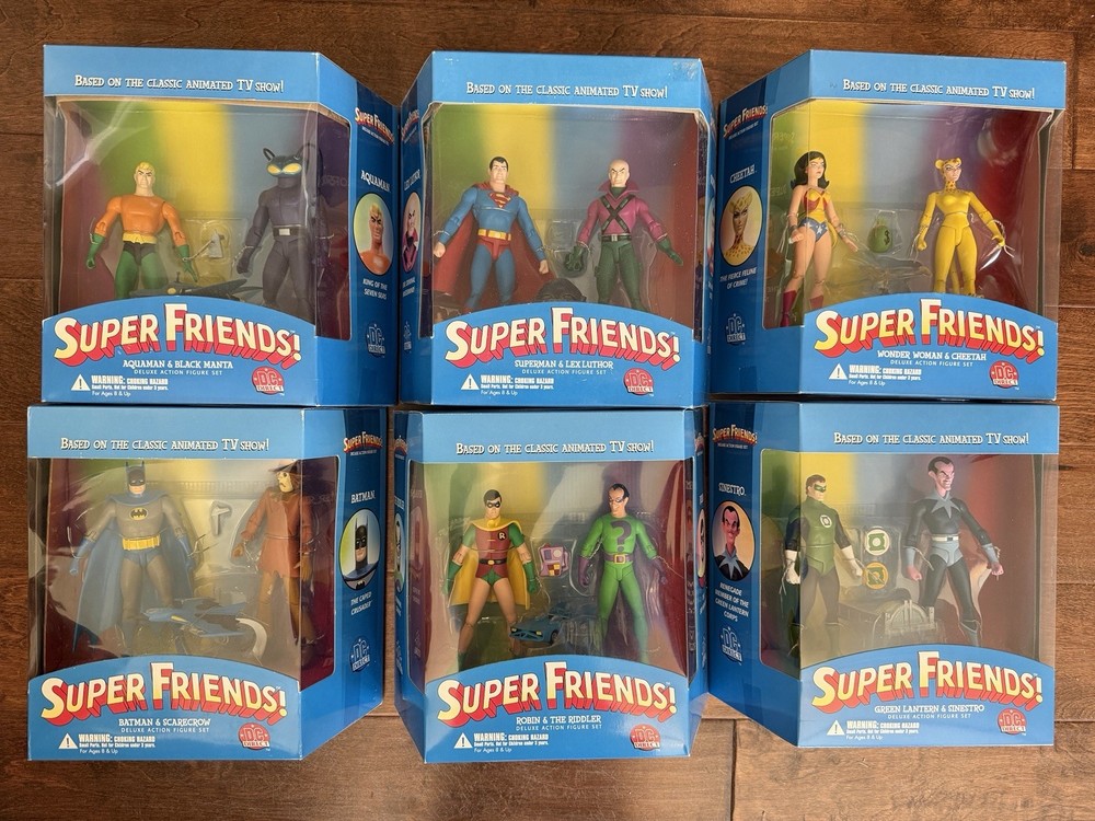 Super Friends DC Direct 2003 Complete Set IN BOXES