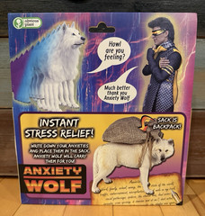 New Obvious Plant Anxiety Wolf Vinyl Figure Internet Meme Art Toy /2000