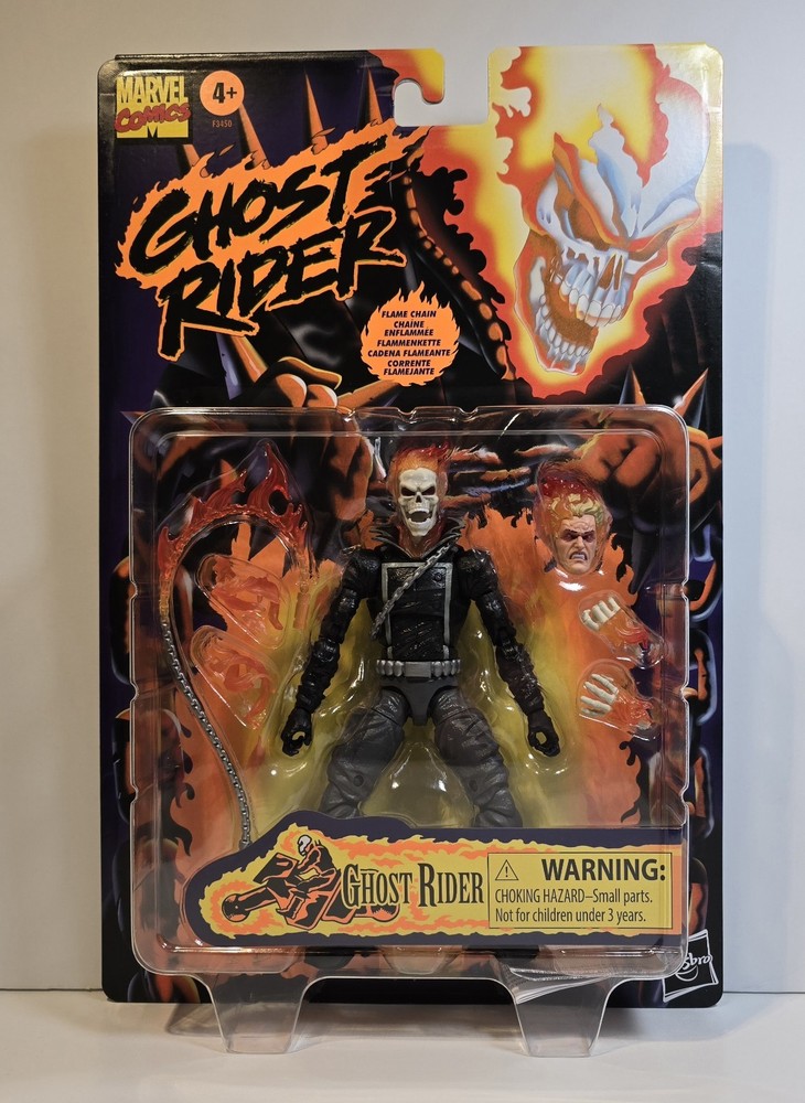 Hasbro Marvel Legends Retro Collection Ghost Rider Action Figure In Hand