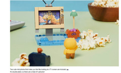 Kakao Friends Desk Mini Photo Brick Figure Choonsik Note Stand Office Organizer