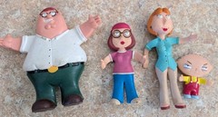 Vintage 2004 Family Guy Figures Lot Of (4) Bendable