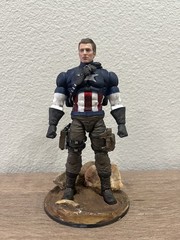 Marvel Legends Custom Captain America Action Figure Boxed w/ Accessories,Stand