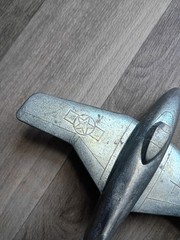 Vintage Metal TBX Plane Fighter Jet Toy Military Airplane
