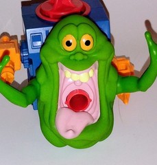 Vintage 1986 Kenner The Real Ghostbusters SLIMER Gooper Green Ghost with Plunger