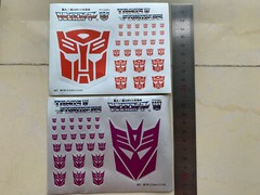 Transform G1 Autobots Decepticons Stickers Symbol Logo free shipping