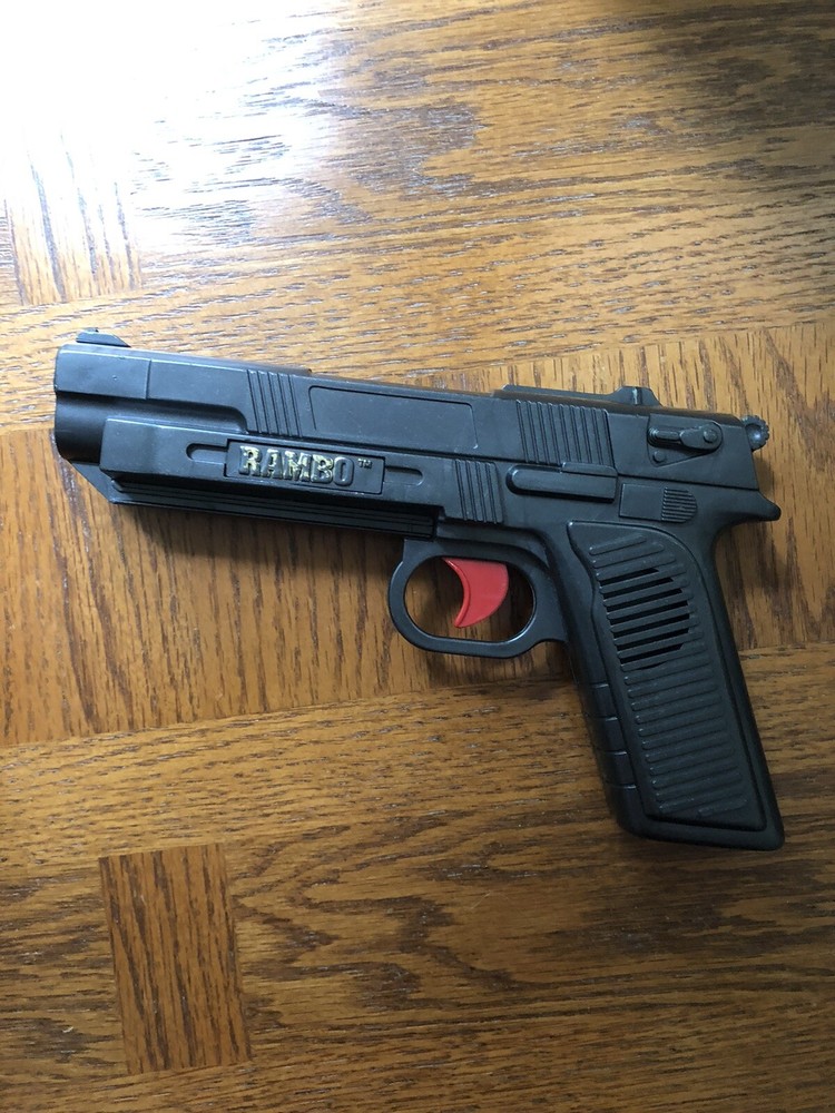 Rambo Arco 1980s Vintage Plastic Toy Gun 45mm Dark Grey