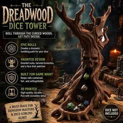 Dreadwood Dice Tower Haunted Tree DND Dice Roller Gothic RPG Tabletop Terrain
