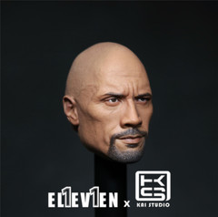 EK01B: Eleven x Kai Studio 1/6 Dwayne Johnson Rock head (beard) for 12″ figure