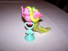 1987 Hasbro G1 My Little Pony Fairy Tails Tricky Tails Bird With Perch And Comb