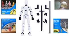 Customizable Nova T13 Action Figure – High-Quality 3D Printed Robot in White