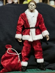 1/6 Scale Santa outfit Suit Hat And Bag. michael myers art the clown terrifier