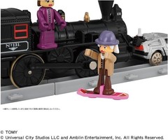 Plarail Back to the Future Part 3 Locomotive 131 & Time Machine Set Japan NEW