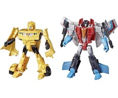 Transformers Toys Heroes and Villains Bumblebee and Starscream 2-Pack Action Fig