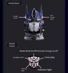 INSTOCK Killerbody Wearable Optimus Prime Helmet Mask 2.0 Sound Effects Touch