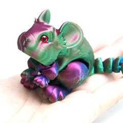 5.3inch 3D Printed Mouse Model,Articulated Animals figure,Fidget Toys Home Decor