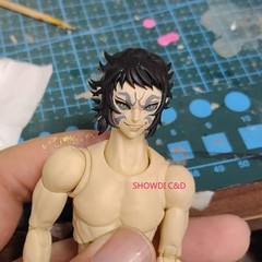 1/12 Demon Slayer Kaigaku Head Carving For 6″ Romankey VTOYS Figure Body
