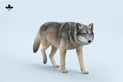 JXK 1/6 Common Gray Wolf Model Collections Animal Figure Decor Toys Xmas Gift