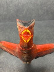 Marusan Gyaos Red Glitter Sofubi 10″ Soft Vinyl Figure Gamera w/ Header & Bag