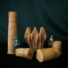 Geonosis Balcony and Pillar Diorama for 3.75 in (1:18) Figure