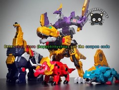 Miniforce Dinoid Warrior 11″ Dino Emperor Figure 5in1 Transformer Combiner Robot