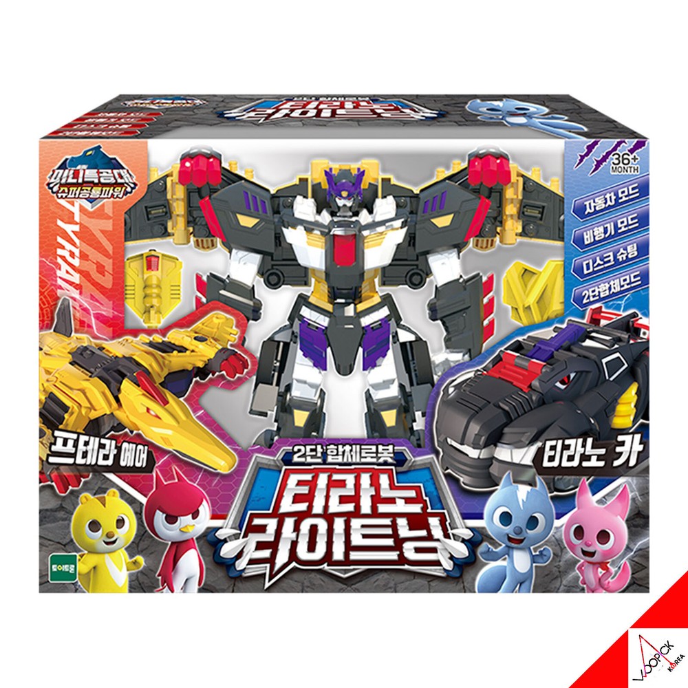 Miniforce Super Dino Power TYRANNO LIGHTNING Transformer Car PTERA AIR Robot