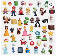 SUPER MARIO 48 PIECE FIGURE SET-UNBRANDED-NEXT DAY FREE SHIPPING