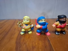 Vintage 1986 Soma Ninja Mini PVC Figures Lot of 4 Clean 3cm Tall