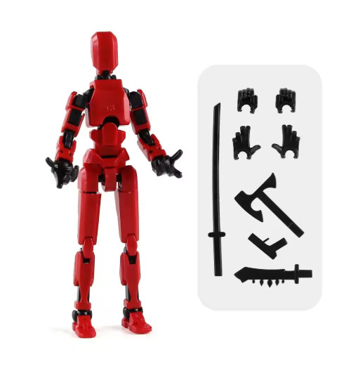 T13 Titan Articulated Robot Figure with Dog Model Toy