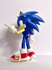 JAKKS Pacific CUSTOM Sonic the Hedgehog 4″ Action Figure 3D PRINTED