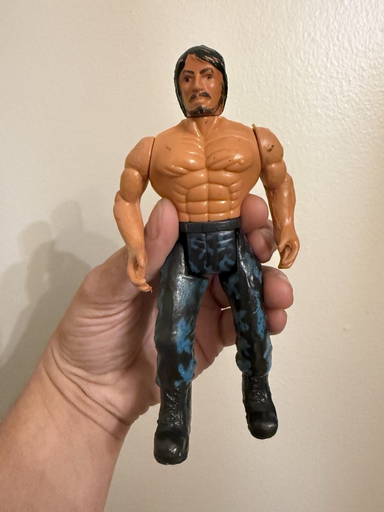 Vintage 1980s John Rambo Bootleg Action Figure M-Force KO MOTU Military Muscle
