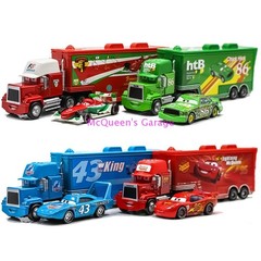 Disney Pixar Cars Mack Truck & Lightning McQueen Diecast Metal 2-Pack Toy Set