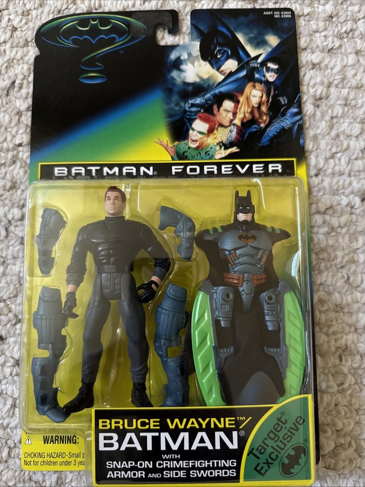 95 Batman Forever BRUCE WAYNE Target Exclusive Action Figure Snap On Armor NEW
