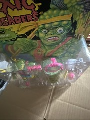 Super7 Toxic Crusaders Toxie Action Figure Glow in Dark w/ Flag Barrel