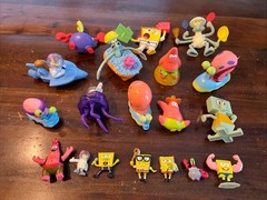 SpongeBob And Friends Mixed Figure Lot Of 19 PVC & Plastic Mixed Different Years