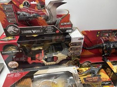 Jurassic World Lot 7 Indoraptor Spinosaurus Mutadon Kentrosaurus RC Jeep NEW