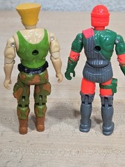 Vintage Lot GI Joe GUILE STREET FIGHTER 2 + Flak Viper Cobra Figures (No Weapon)