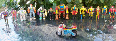 LJN BIONIC SIX 6 COMPLETE SET OF FIGURES KLUNK JACK JD CHOPPER BUNJI REPRO ACC