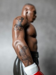 Mike Tyson 1/6 Scale Figure Boxing Champion Statue WBC IBF Belts Custom Handmade