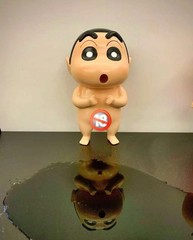 Crayon Shin-Chan Anime Figures Kid Shin-Chan Nude Bathe Action Figurine PVC