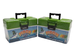 Lot Of (2) PhatMojo Fisch Collectible Action Figure Playset GREEN