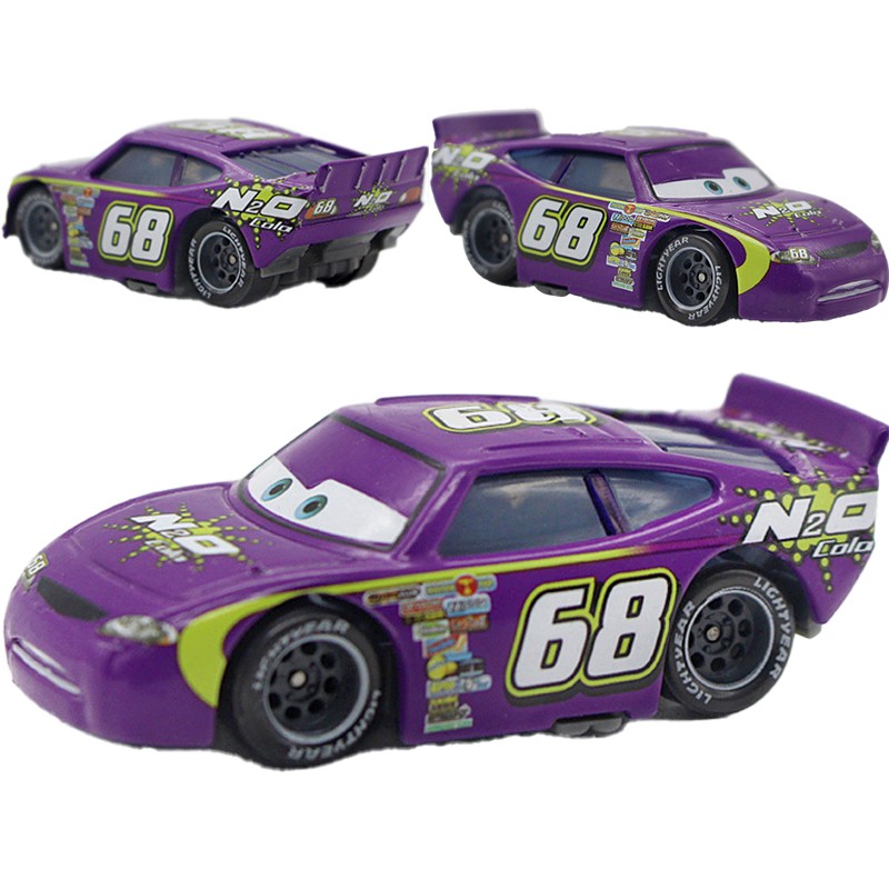 2Pcs Disney Pixar Cars No.68 N2O Cola Lee Hauler Truck 1:55 Diecast Toys Set New