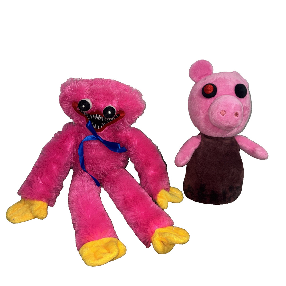 Poppy Playtime Kissy Missy & Roblox Miss Piggy Plushies Lot Of 2